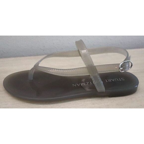 Stuart Weitzman SA740 113 Women Sz 5B Gray Summer Jelly Flat Thong Sandals $110 - Picture 9 of 9